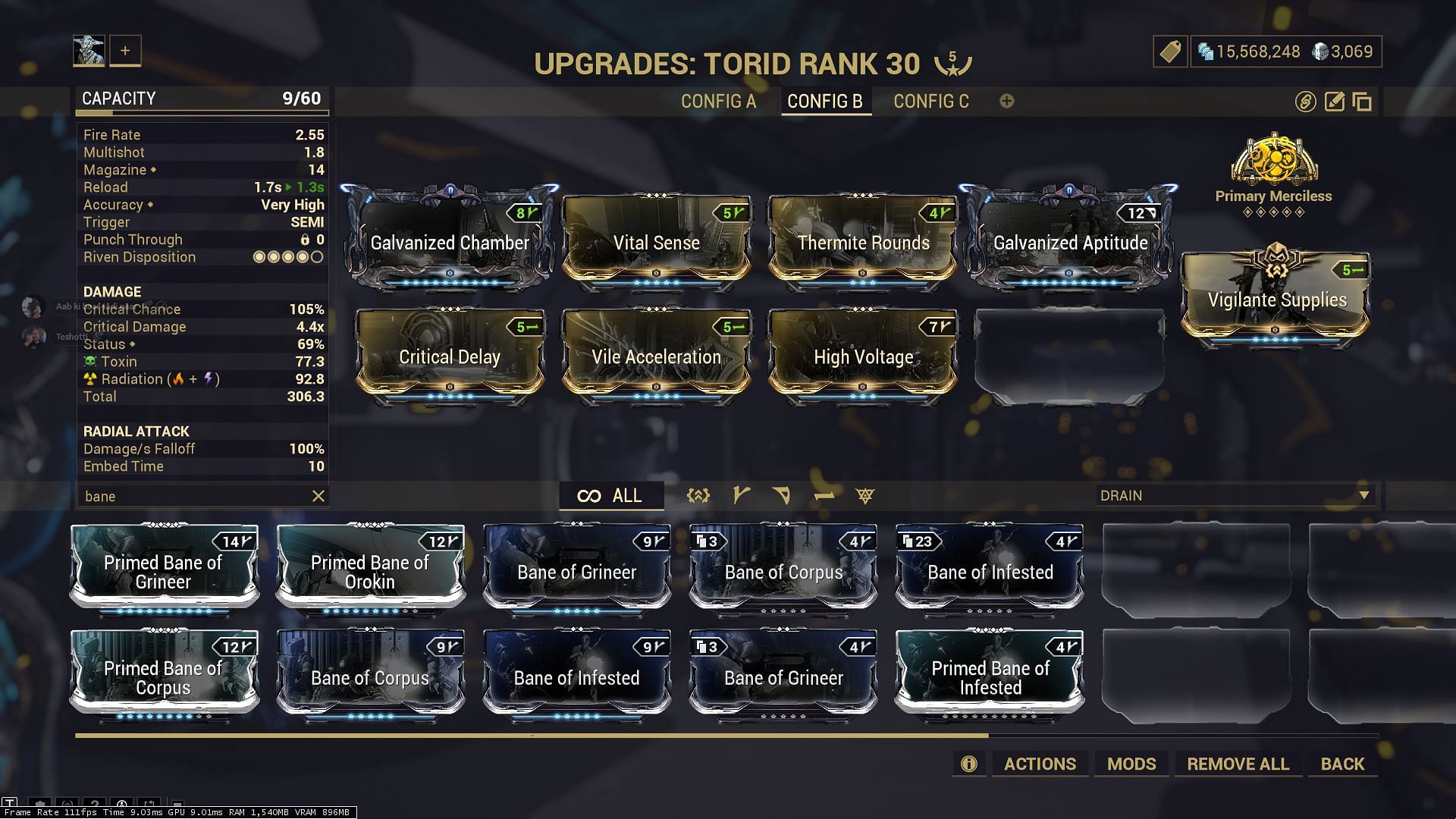 The last slot is saved for bane mods (Image via Digital Extremes)